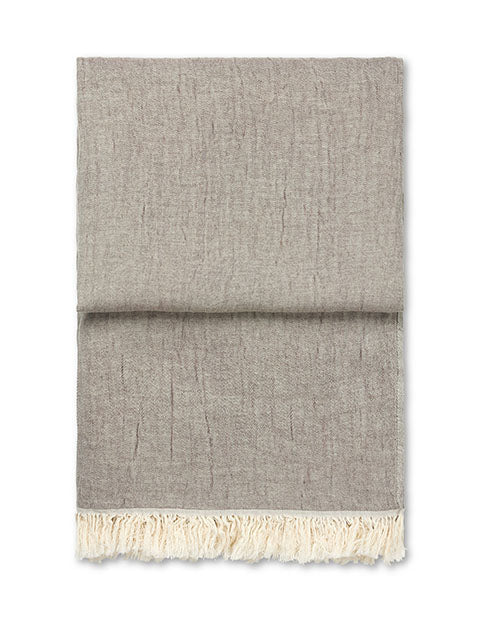 Elvang Denmark Lavender plaid Throw Brown