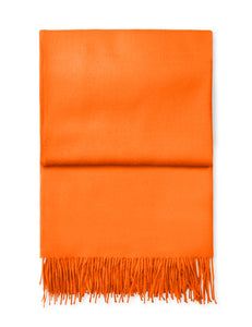 Elvang Denmark Luxury plaid Throw Orange