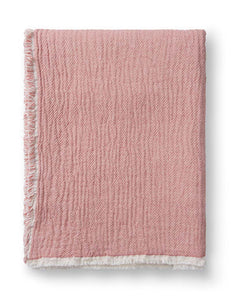 Elvang Denmark Thyme plaid Throw Rose