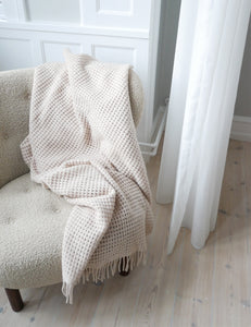 Elvang Denmark Basket plaid Throw Beige