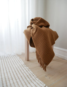 Elvang Denmark Basket plaid Throw Camel