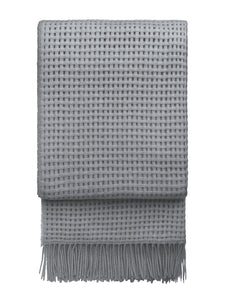 Elvang Denmark Basket plaid Throw Light grey