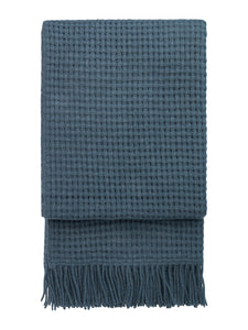 Elvang Denmark Basket plaid Throw Orion blue