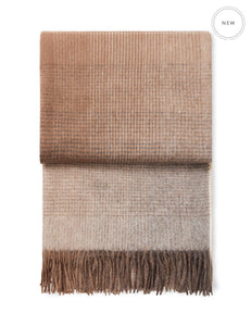 Elvang Denmark Horizon plaid Throw Camel