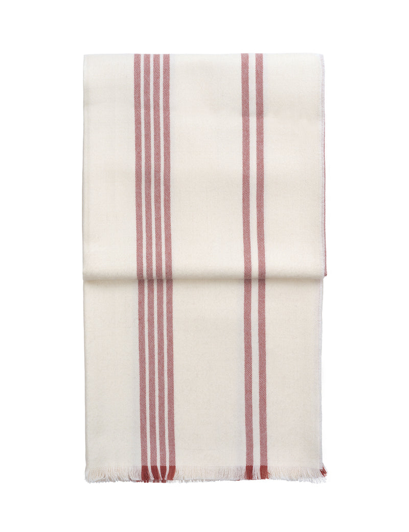 Elvang Denmark Lines plaid Throw Rusty red