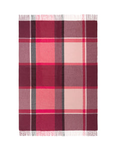 Elvang Denmark Manhattan plaid Throw Bordeaux/red