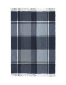 Elvang Denmark Manhattan plaid Throw Dark blue/asphalt