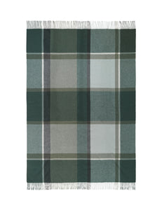 Elvang Denmark Manhattan plaid Throw Evergreen/botanic green