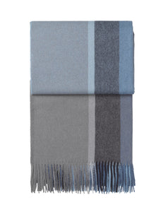 Elvang Denmark Manhattan plaid Throw Steel blue/dusty ocean
